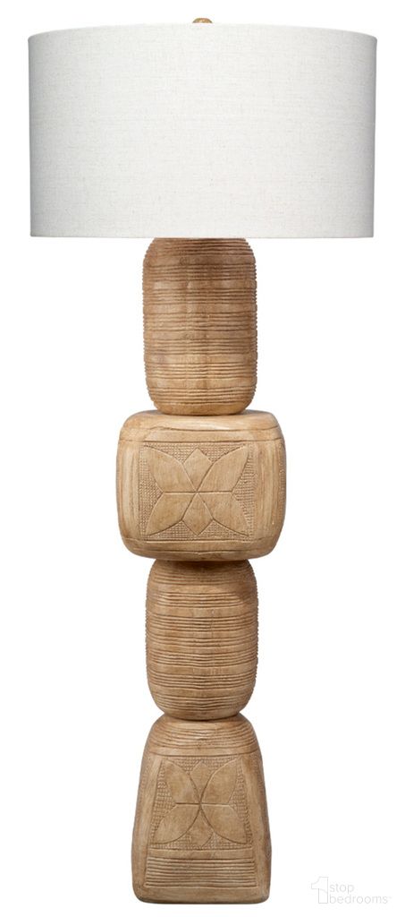 Totem Wood Floor Lamp In Bleached
