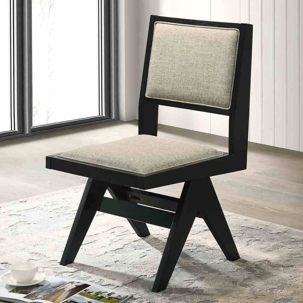 The appearance of Tottenham Side Chair Set of 2 In Black designed by Furniture of America in the modern / contemporary interior design. This black piece of furniture was selected by 1StopBedrooms from Tottenham Collection to add a touch of cosiness and style into your home. Sku: FM3222BK-SC-2PK. Material: Fabric. Chair Type: Side Chair.