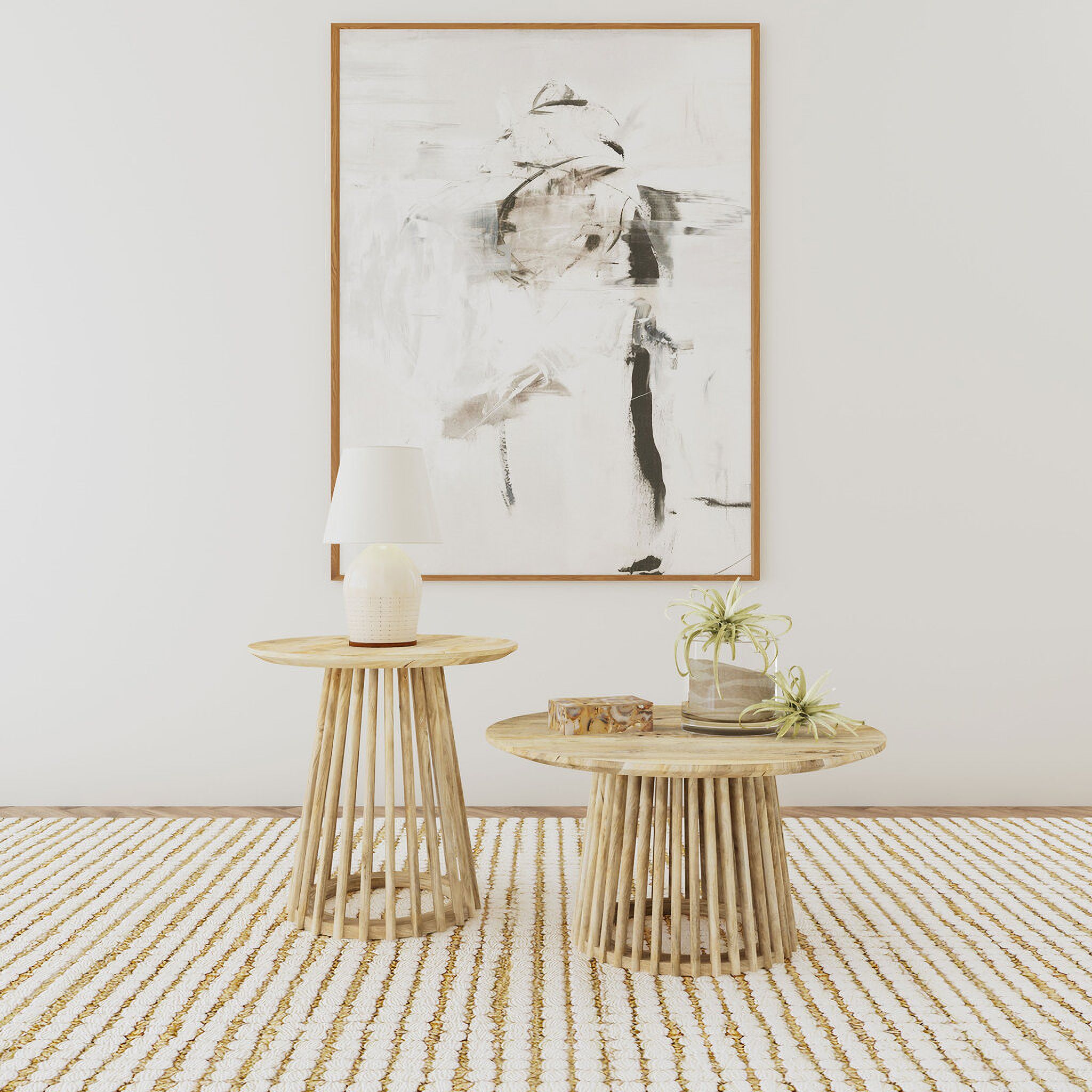 The appearance of Touhy Round Solid Wood Occasional Table Set In Natural Mango designed by Coaster in the rustic / southwestern interior design. This natural mango piece of furniture  was selected by 1StopBedrooms from Touhy Collection to add a touch of cosiness and style into your home. Sku: 710608B1;710608B2;710607B1;710607B2. Material: Mango.