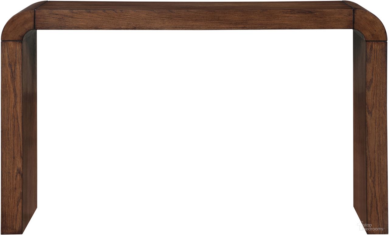 The appearance of Toulon Oak Veneer Console Table In Brown designed by Meridian in the modern / contemporary interior design. This brown piece of furniture  was selected by 1StopBedrooms from Toulon Collection to add a touch of cosiness and style into your home. Sku: 99072Brown-T. Material: Oak Veneer.
