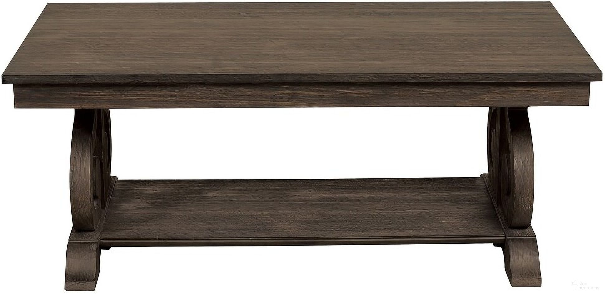 The appearance of Toulon Unique Rustic Cocktail Table designed by Homelegance in the transitional interior design. This brown piece of furniture  was selected by 1StopBedrooms from Toulon Collection to add a touch of cosiness and style into your home. Sku: 5438-30. Material: Wood.