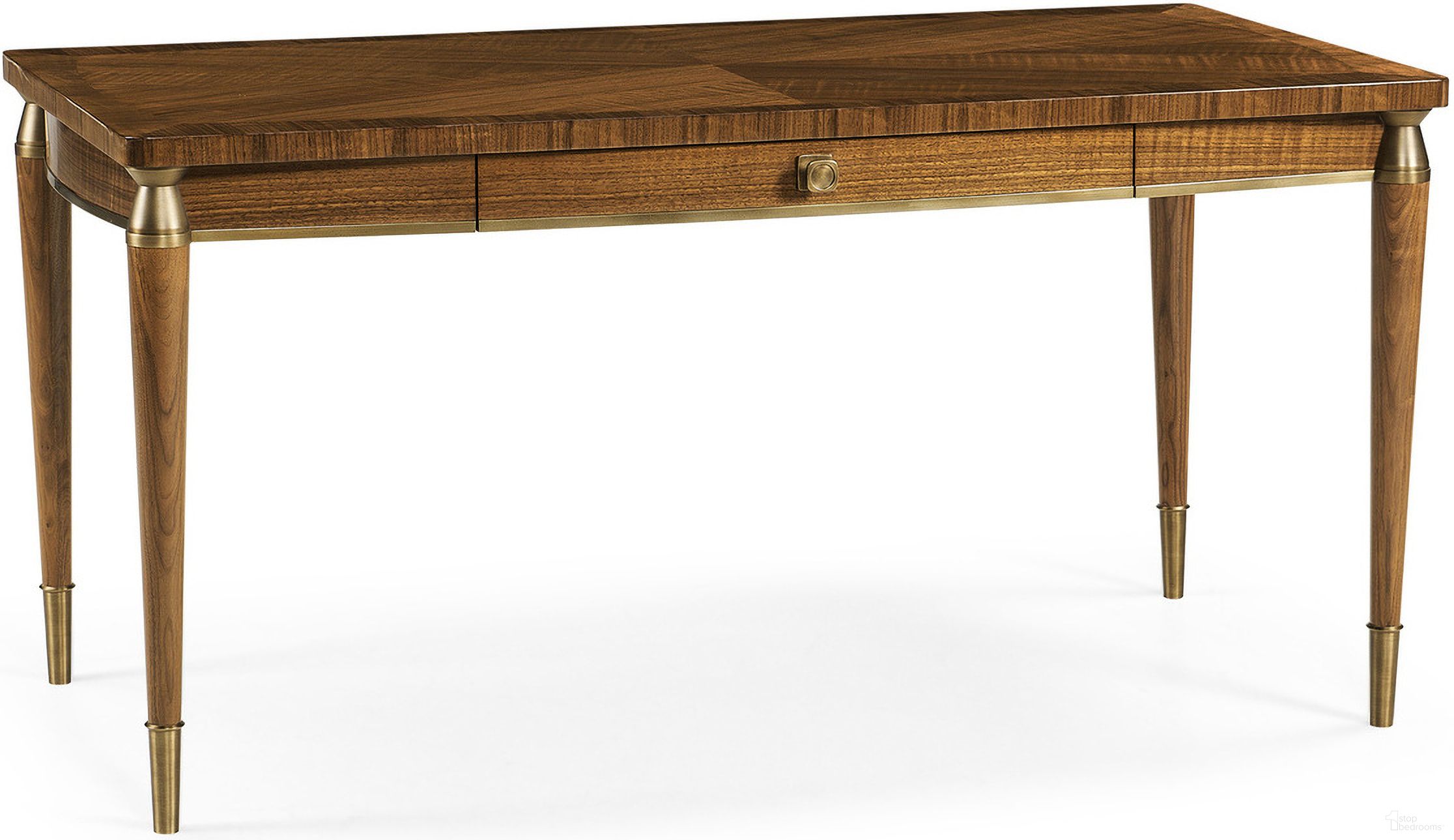 The appearance of Toulouse Desk In Walnut designed by Jonathan Charles in the transitional interior design. This walnut piece of furniture  was selected by 1StopBedrooms from Toulouse Collection to add a touch of cosiness and style into your home. Sku: 500376-WTL. Material: Wood.