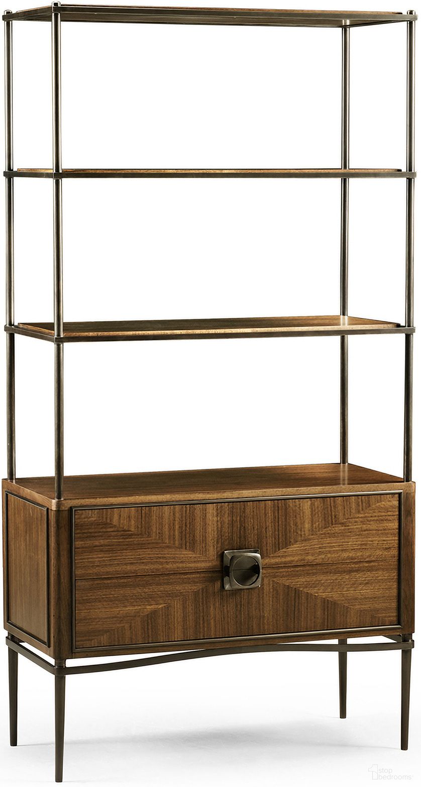 The appearance of Toulouse Etagere In Walnut designed by Jonathan Charles in the transitional interior design. This walnut piece of furniture was selected by 1StopBedrooms from Toulouse Collection to add a touch of cosiness and style into your home. Sku: 500365-WTL. Material: Wood.