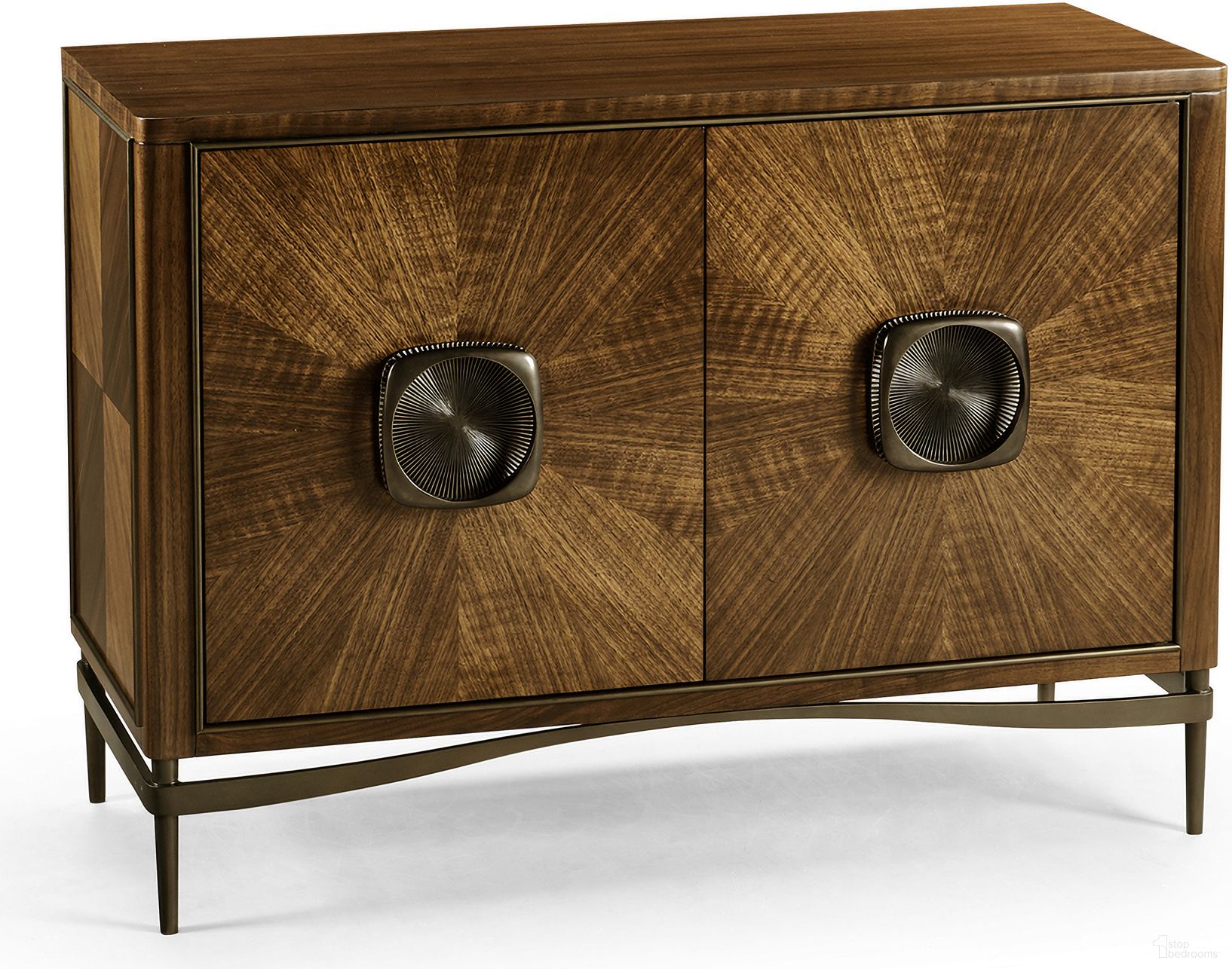The appearance of Toulouse Two Door Accent Cabinet In Walnut designed by Jonathan Charles in the transitional interior design. This walnut piece of furniture was selected by 1StopBedrooms from Toulouse Collection to add a touch of cosiness and style into your home. Sku: 500351-WTL. Material: Wood.