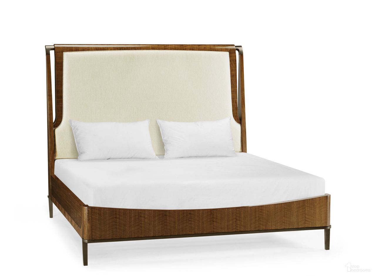 The appearance of Toulouse Upholstered Bed In Walnut designed by Jonathan Charles in the transitional interior design. This walnut piece of furniture was selected by 1StopBedrooms from Toulouse Collection to add a touch of cosiness and style into your home. Sku: 500353-USK-WTL-F300. Material: Fabric. Bed Type: Upholstered Bed.