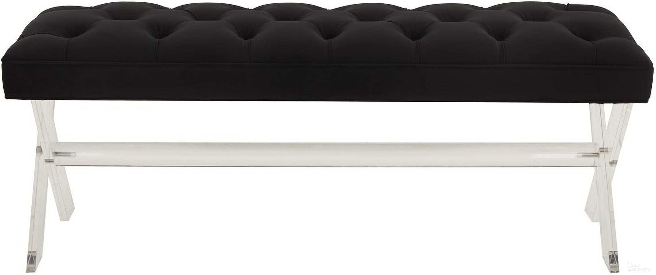 Tourmaline Acrylic Bench In Black