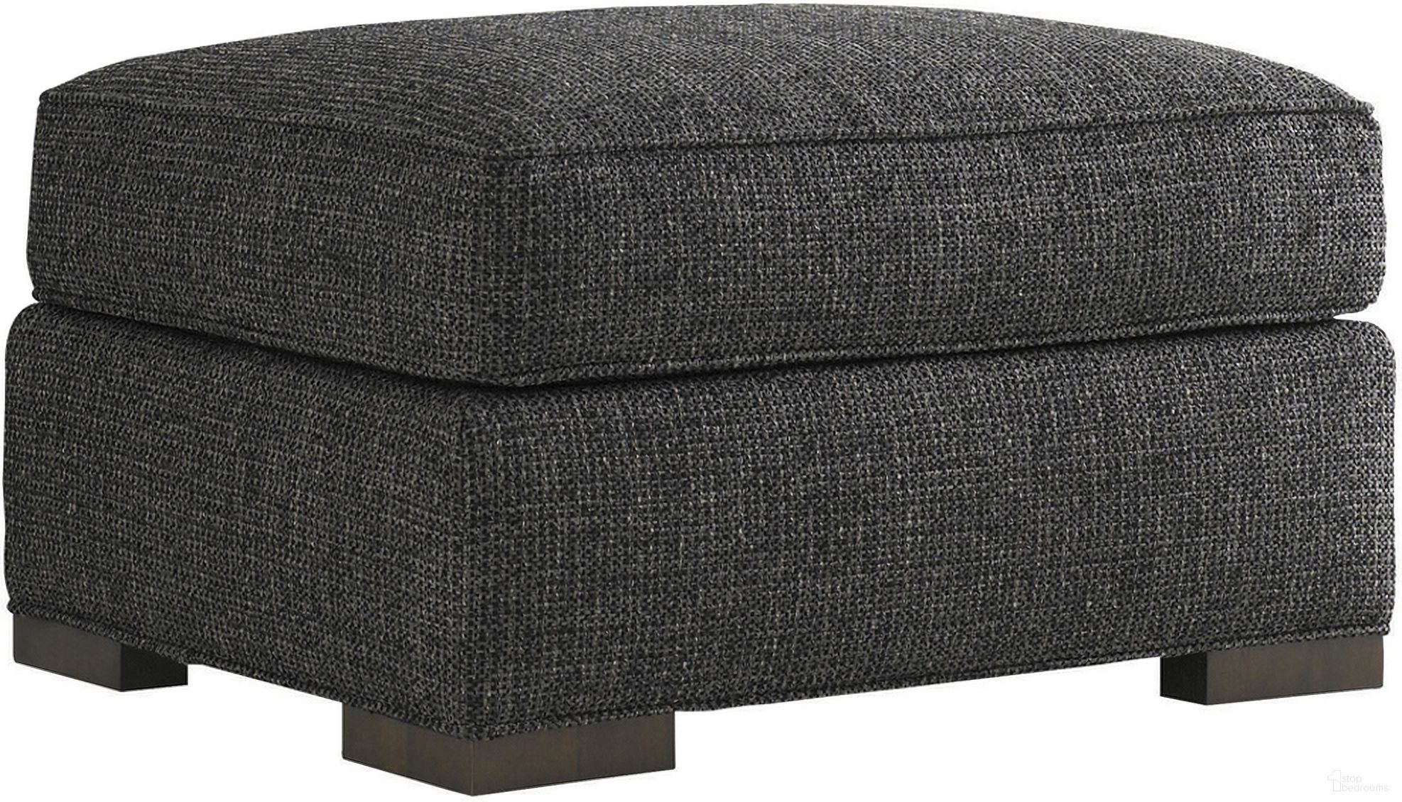 The appearance of Tower Place Edgemere Ottoman designed by Lexington in the modern / contemporary interior design. This charcoal piece of furniture  was selected by 1StopBedrooms from Tower Place Collection to add a touch of cosiness and style into your home. Sku: 1593-44-40. Material: Wood.
