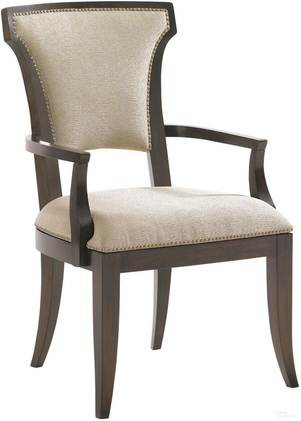The appearance of Tower Place Seneca Upholstered Arm Chair In Arlington designed by Lexington in the modern / contemporary interior design. This arlington piece of furniture was selected by 1StopBedrooms from Tower Place Collection to add a touch of cosiness and style into your home. Sku: 706-883-01. Material: Wood. Chair Type: Arm Chair.