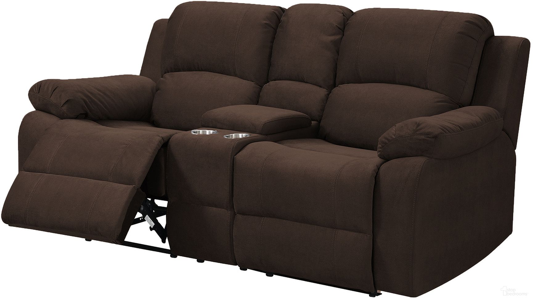 The appearance of Tracey Loveseat with Storage Console and 2 Cupholders In Brown designed by AC Pacific in the modern / contemporary interior design. This brown piece of furniture was selected by 1StopBedrooms from Tracey Collection to add a touch of cosiness and style into your home. Sku: TRACEY-HXTY53-10-CRL. Material: Polyester.