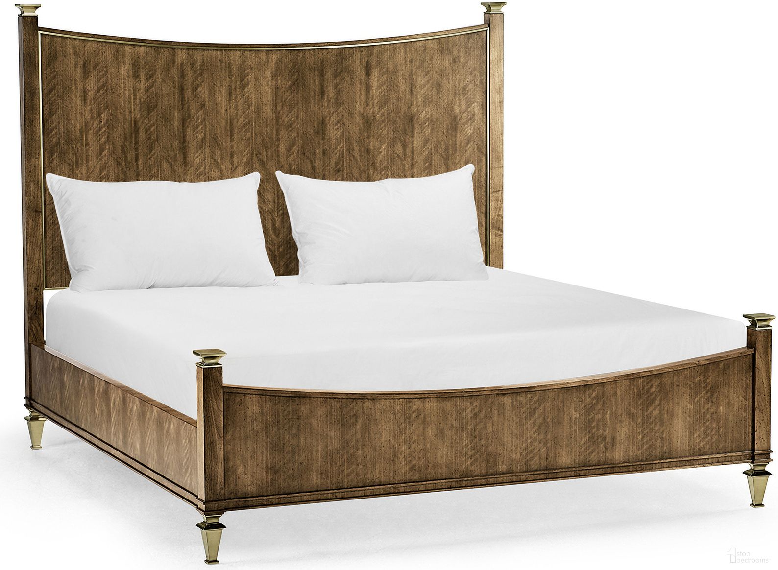 The appearance of Traditional Barcelona King Bed In Brown designed by Jonathan Charles in the transitional interior design. This brown piece of furniture was selected by 1StopBedrooms from Traditional Collection to add a touch of cosiness and style into your home. Sku: 496079-USK-WBA. Bed Type: Panel Bed. Material: Wood. Bed Size: King.