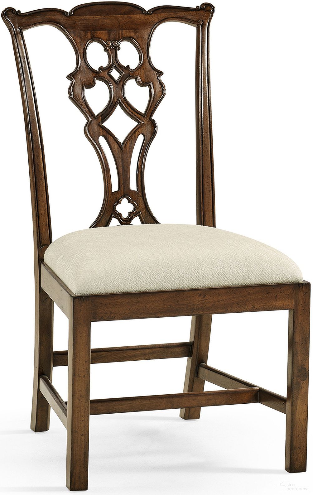 The appearance of Traditional Buckingham Chippendale Side Chair In Mahogany designed by Jonathan Charles in the traditional interior design. This mahogany piece of furniture was selected by 1StopBedrooms from Traditional Collection to add a touch of cosiness and style into your home. Sku: 493330-SC-MAH-F200. Material: Fabric. Chair Type: Side Chair.
