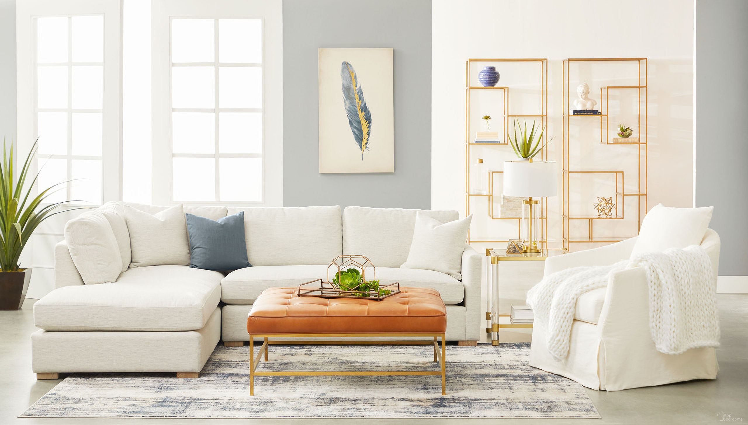 The appearance of Traditions Brushed Brass Nouveau Occasional Table Set designed by Essentials For Living in the transitional interior design. This gold piece of furniture was selected by 1StopBedrooms from Traditions Collection to add a touch of cosiness and style into your home. Sku: 6073.BBRS/CLR;6074.BBRS/CLR. Material: Steel.