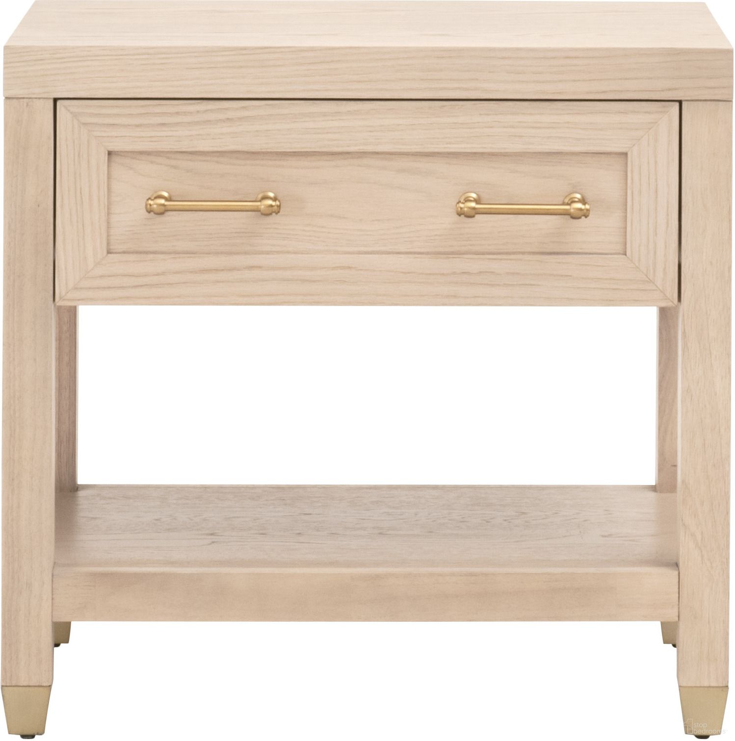 The appearance of Traditions Stella 1 Drawer Nightstand In Light Honey Oak designed by Essentials For Living in the transitional interior design. This light honey oak piece of furniture  was selected by 1StopBedrooms from Traditions Collection to add a touch of cosiness and style into your home. Sku: 6134.LHON/BBRS. Material: Oak Wood.