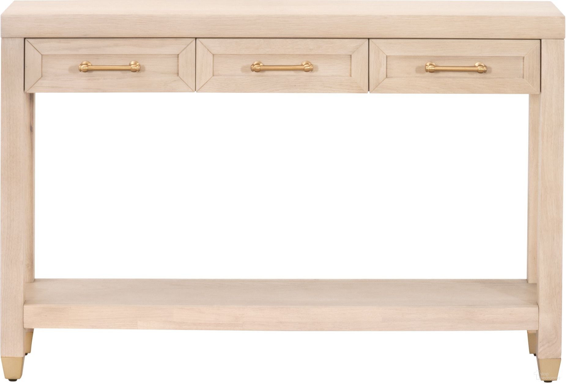 The appearance of Traditions Stella Narrow Console Table In Light Honey Oak designed by Essentials For Living in the transitional interior design. This light honey oak piece of furniture was selected by 1StopBedrooms from Traditions Collection to add a touch of cosiness and style into your home. Sku: 6138.LHON/BBRS. Material: Oak Wood.