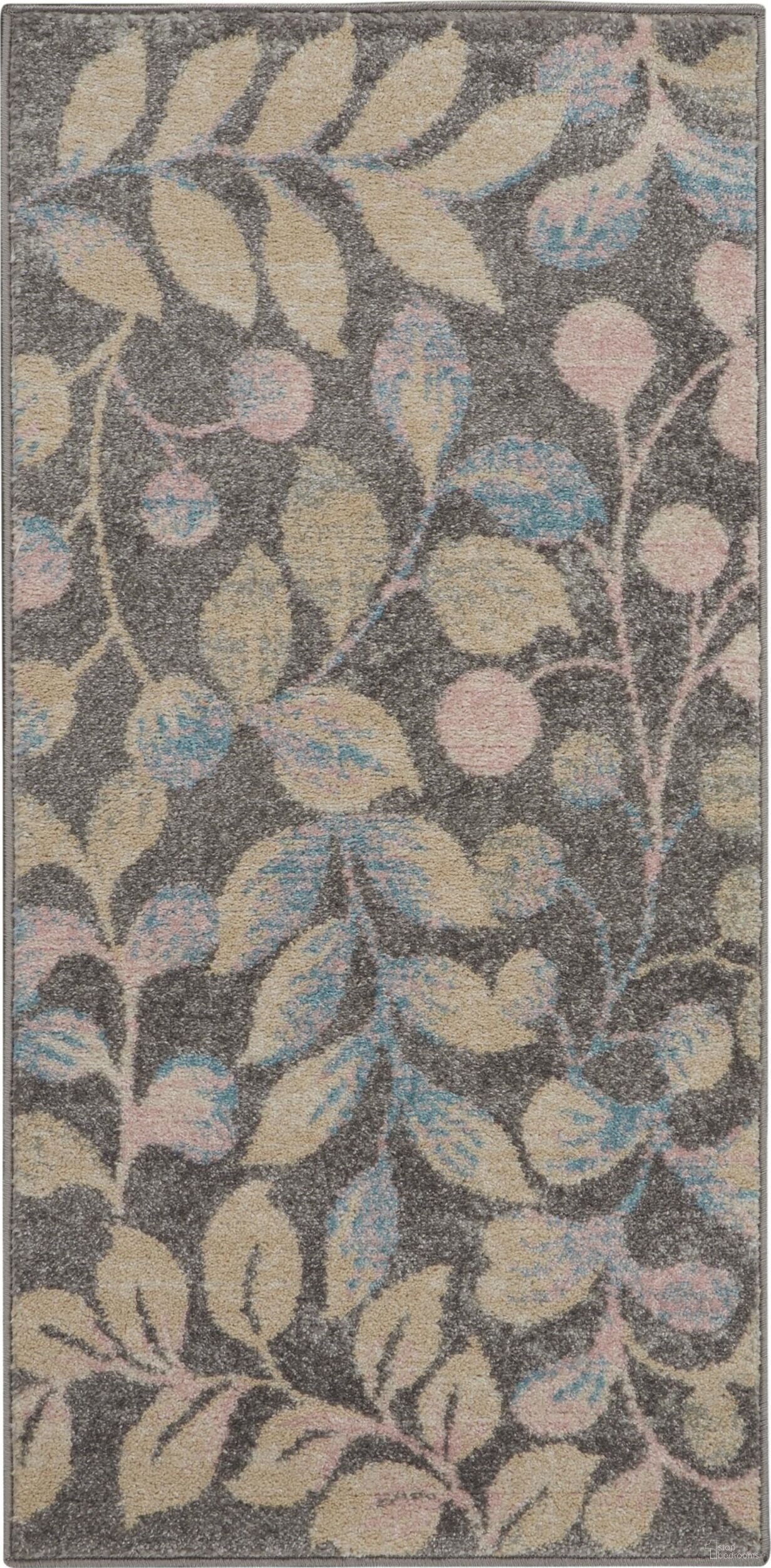 Tranquil Grey and Beige 2' x 4' Farmhouse Area Rug
