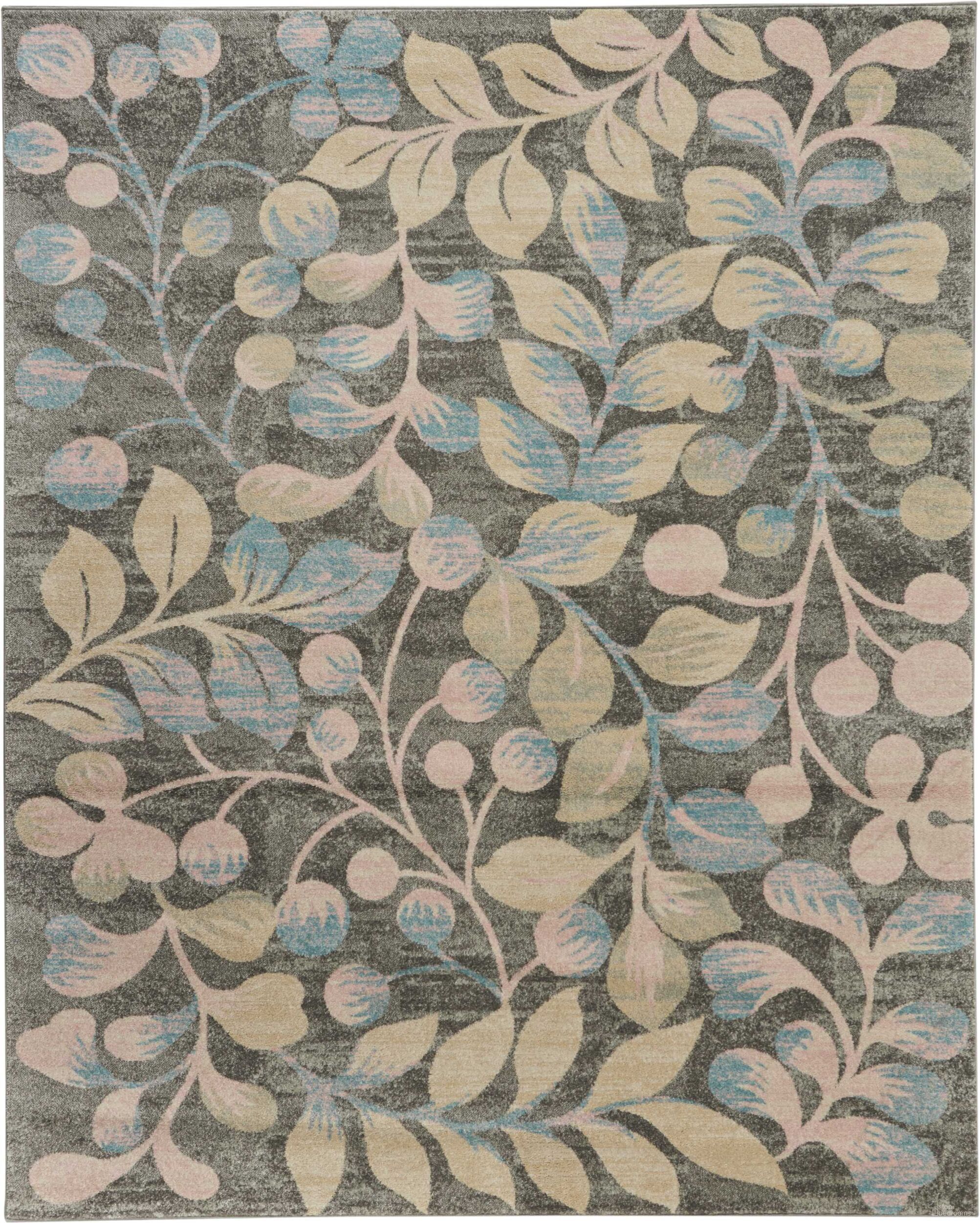 Tranquil Grey and Beige 8' x 10' Farmhouse Area Rug