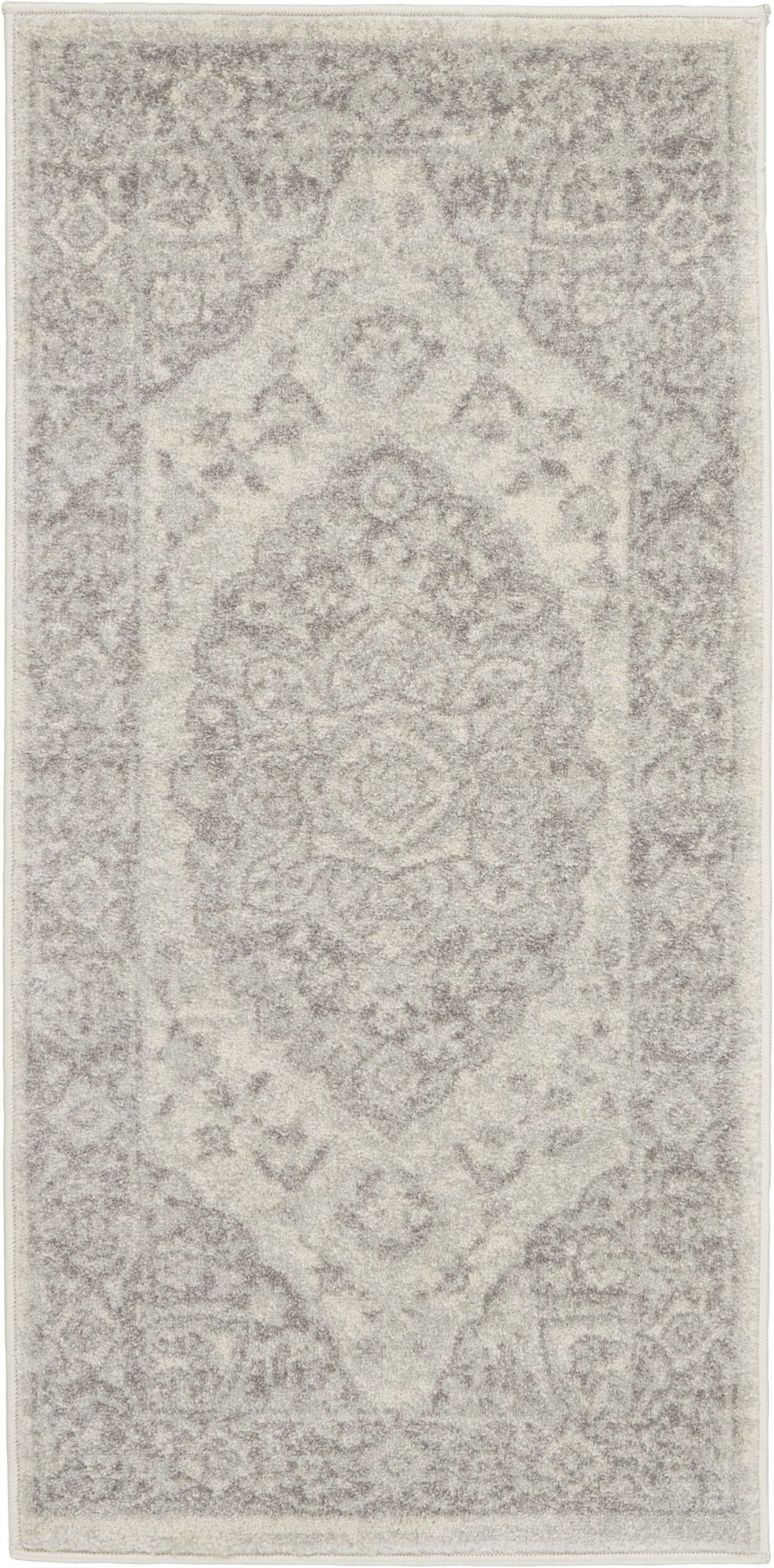 Tranquil Ivory and Grey 2' x 4' Area Rug
