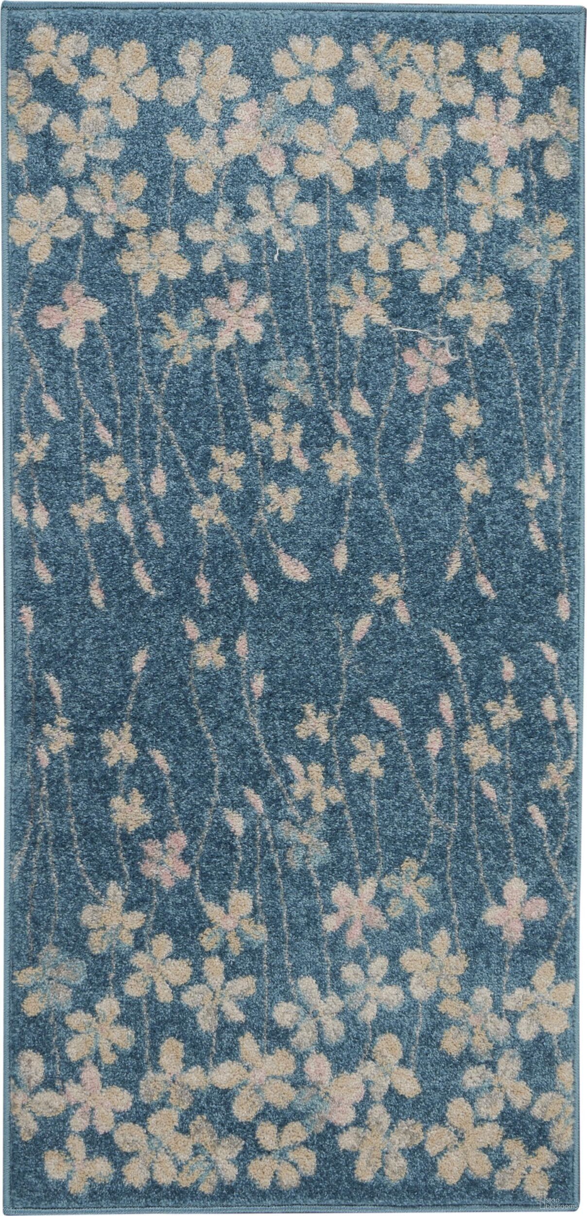 Tranquil Turquoise 2' x 4' Contemporary Area Rug