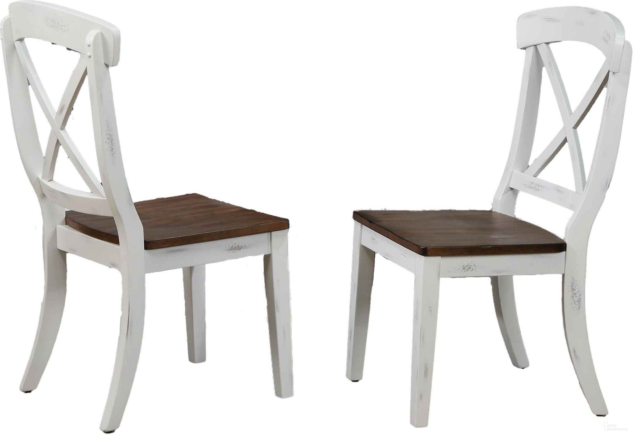 The appearance of Transitional X-Back Dining Chair In Cocoa Brown and Cotton White designed by Iconic Furniture in the rustic / southwestern interior design. This cocoa brown and cotton white piece of furniture was selected by 1StopBedrooms from Double Deco Collection to add a touch of cosiness and style into your home. Sku: CH60-DBN-DWT. Material: Rubberwood. Chair Type: Side Chair.