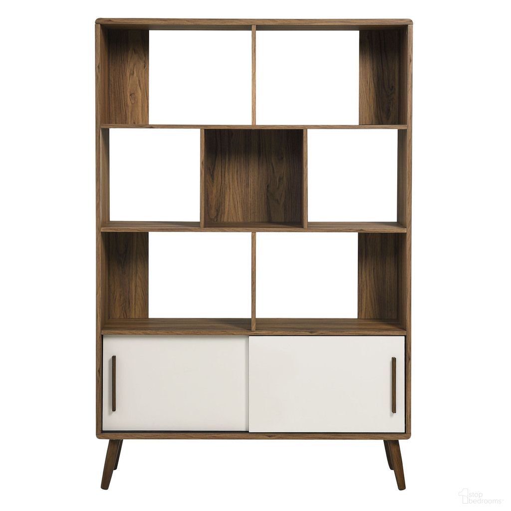 The appearance of Transmit 45 Inch Bookcase With Sliding Doors In Walnut Linen designed by Modway in the transitional interior design. This walnut linen piece of furniture was selected by 1StopBedrooms from Transmit Collection to add a touch of cosiness and style into your home. Sku: EEI-7193-WAL-LIN. Material: Laminate.