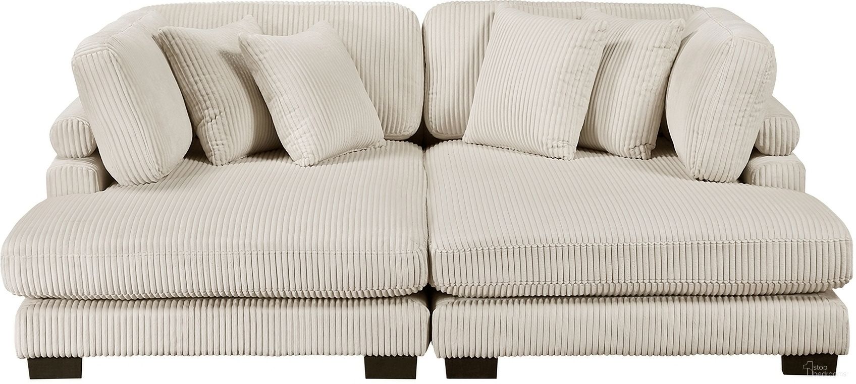 The appearance of Traverse 2-Piece Chaise Lounge In Beige designed by Homelegance in the modern / contemporary interior design. This beige piece of furniture  was selected by 1StopBedrooms from Traverse Collection to add a touch of cosiness and style into your home. Sku: 8555BE-VC;8555BE-VC. Material: Corduroy.