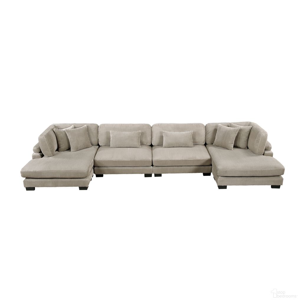 Traverse 4-Piece Modular Sectional with Reversible Chaise In Taupe
