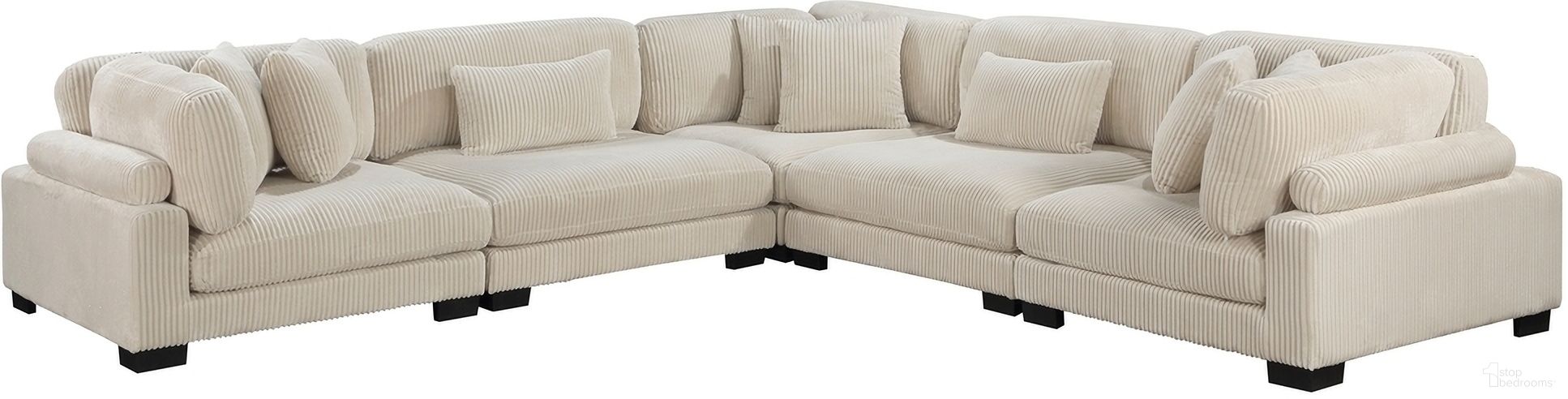 The appearance of Traverse 5-Piece Modular Sectional In Beige designed by Homelegance in the modern / contemporary interior design. This beige piece of furniture  was selected by 1StopBedrooms from Traverse Collection to add a touch of cosiness and style into your home. Sku: 8555BE-AC;8555BE-AC;8555BE-CR;8555BE-CR;8555BE-CR. Layout: L-Shape. Material: Corduroy.