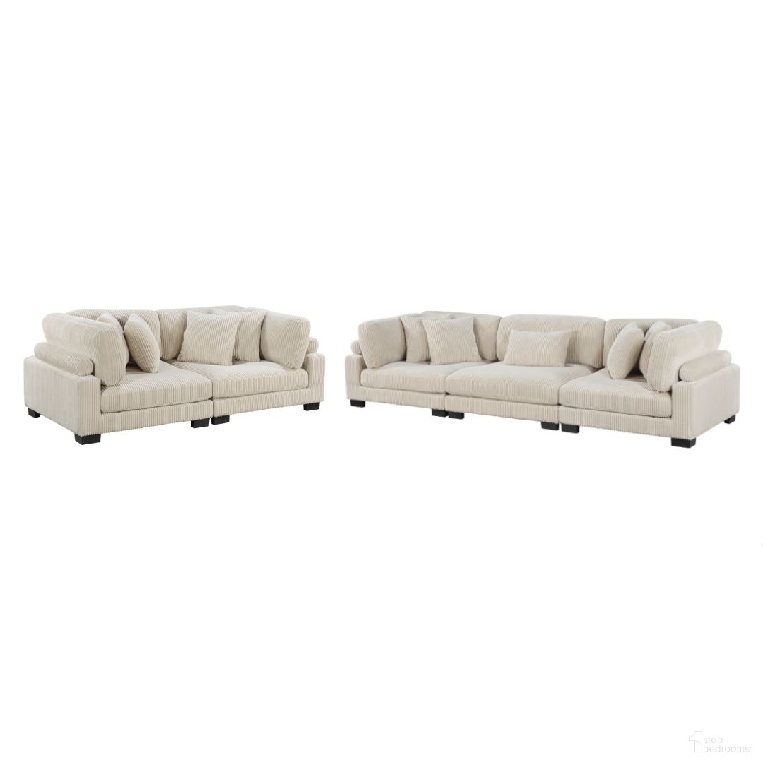 The appearance of Traverse Living Room Set In Beige designed by Homelegance in the modern / contemporary interior design. This beige piece of furniture  was selected by 1StopBedrooms from Traverse Collection to add a touch of cosiness and style into your home. Sku: 8555BE-CR;8555BE-CR;8555BE-AC;8555BE-CR;8555BE-CR. Material: Corduroy.