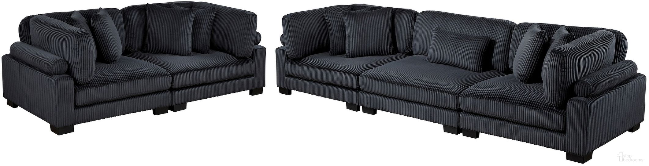 The appearance of Traverse Living Room Set In Black designed by Homelegance in the modern / contemporary interior design. This black piece of furniture was selected by 1StopBedrooms from Traverse Collection to add a touch of cosiness and style into your home. Sku: 8555BK-CR;8555BK-CR;8555BK-AC;8555BK-CR;8555BK-CR. Material: Corduroy.