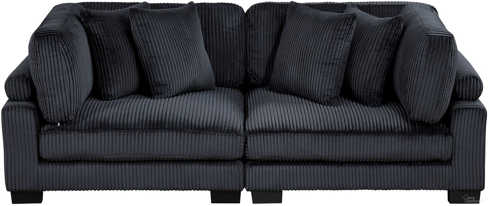 The appearance of Traverse Loveseat In Black designed by Homelegance in the modern / contemporary interior design. This black piece of furniture was selected by 1StopBedrooms from Traverse Collection to add a touch of cosiness and style into your home. Sku: 8555BK-CR;8555BK-CR. Material: Corduroy.