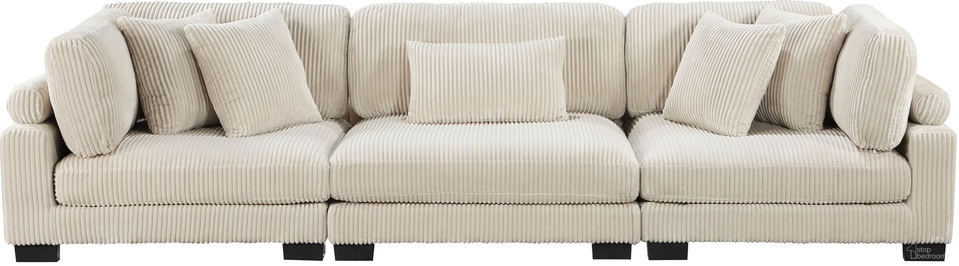 The appearance of Traverse Sofa In Beige designed by Homelegance in the modern / contemporary interior design. This beige piece of furniture was selected by 1StopBedrooms from Traverse Collection to add a touch of cosiness and style into your home. Sku: 8555BE-CR;8555BE-CR;8555BE-AC. Material: Corduroy.