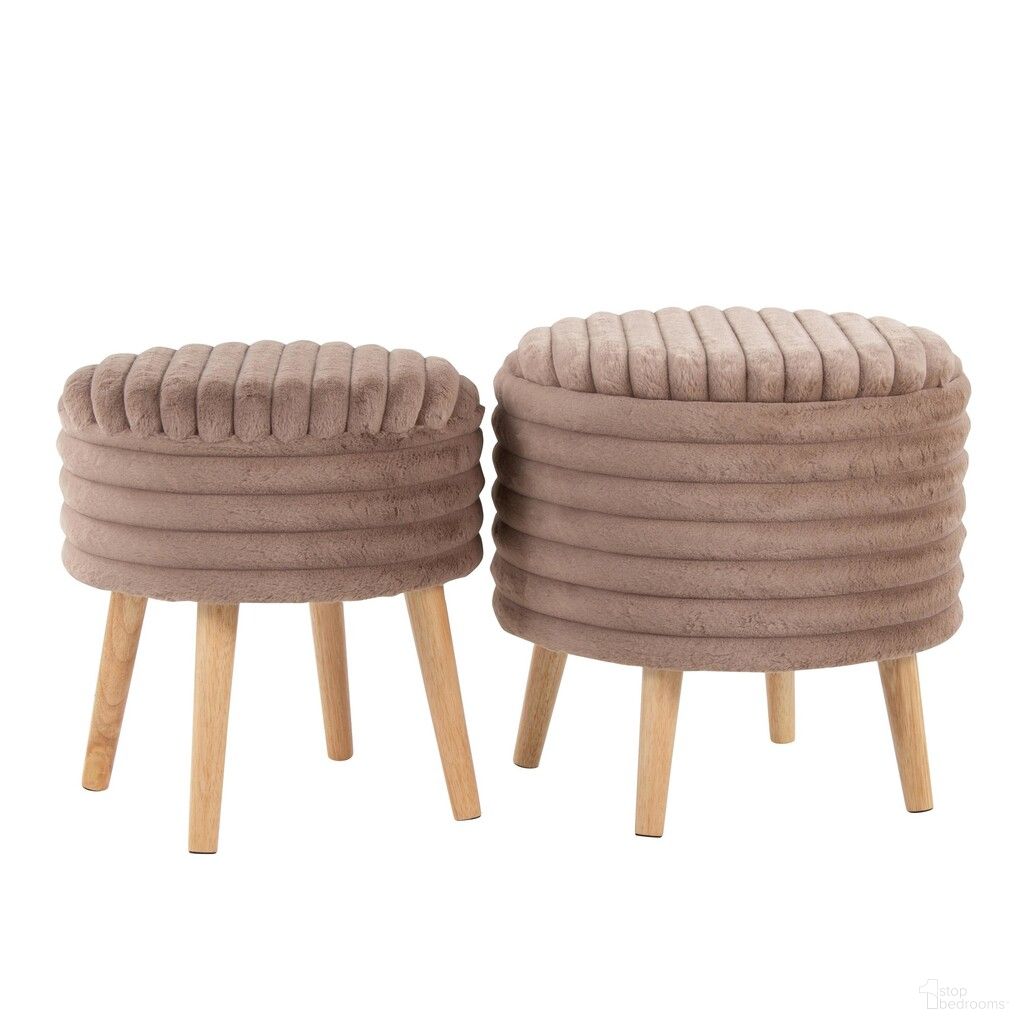 The appearance of Tray Plush Storage Ottoman Set In Light Brown and Natural designed by Lumisource in the modern / contemporary interior design. This light brown and natural piece of furniture  was selected by 1StopBedrooms from Tray Collection to add a touch of cosiness and style into your home. Sku: OT-TRAYSTORPLSH NALBN. Material: Foam.