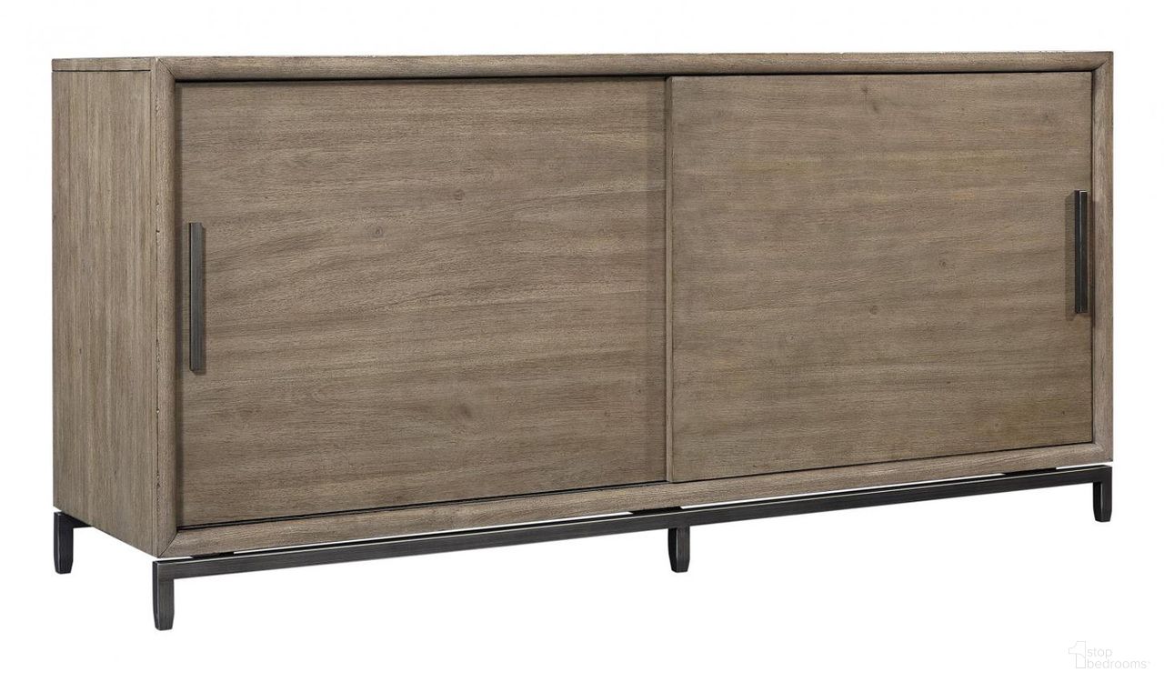 The appearance of Trellis 66 Inch Credenza In Light Brown designed by Aspenhome in the transitional interior design. This light brown piece of furniture  was selected by 1StopBedrooms from Trellis Collection to add a touch of cosiness and style into your home. Sku: I287-316. Material: Wood.