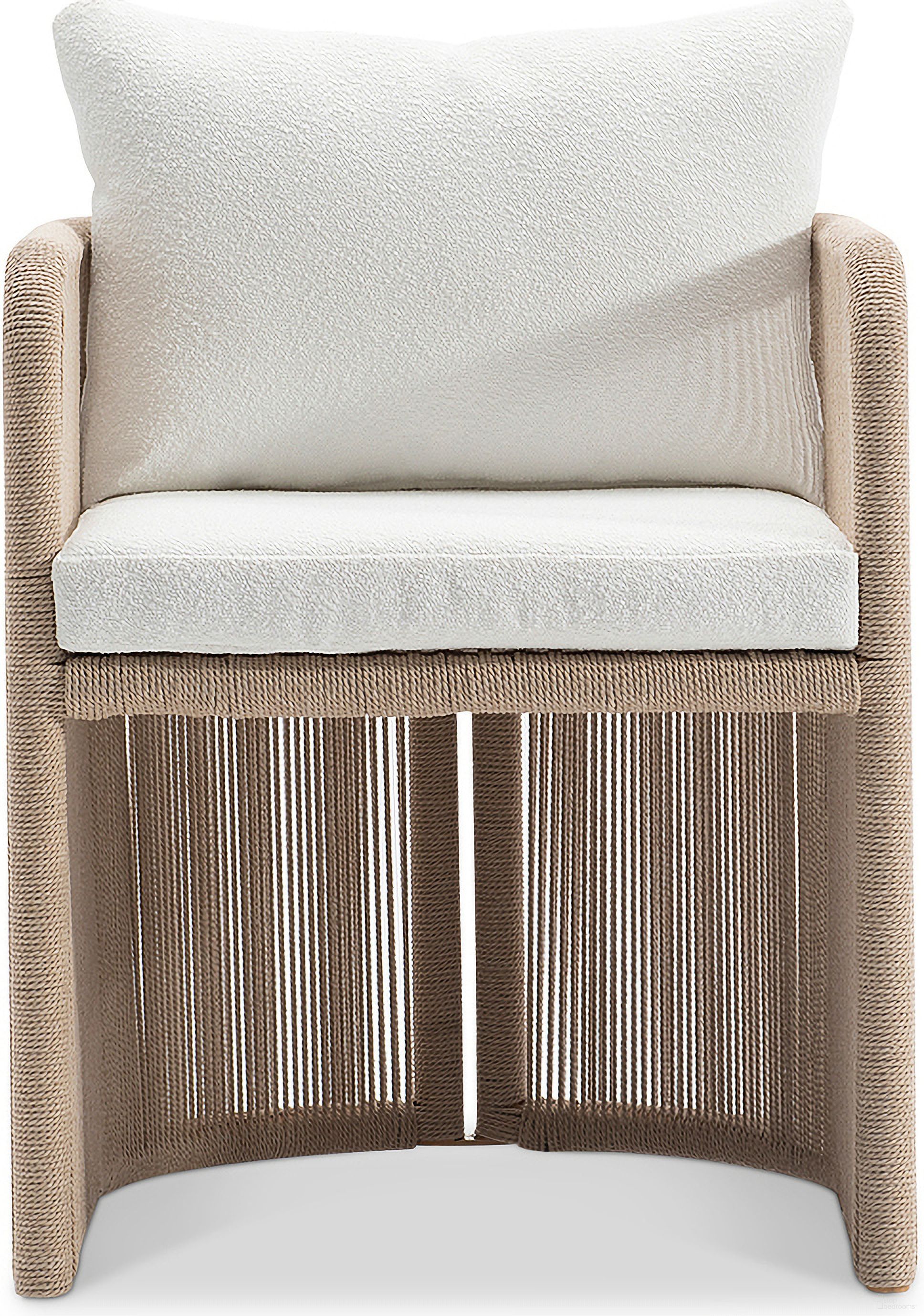 Trellis Outdoor Arm Chair In Beige and Tan
