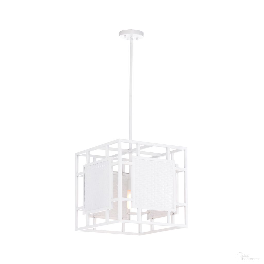The appearance of Trellis Pendant In White and Cream designed by Wildwood in the modern / contemporary interior design. This white/cream piece of furniture was selected by 1StopBedrooms from Wildwood Collection to add a touch of cosiness and style into your home. Sku: 67430. Material: Iron.