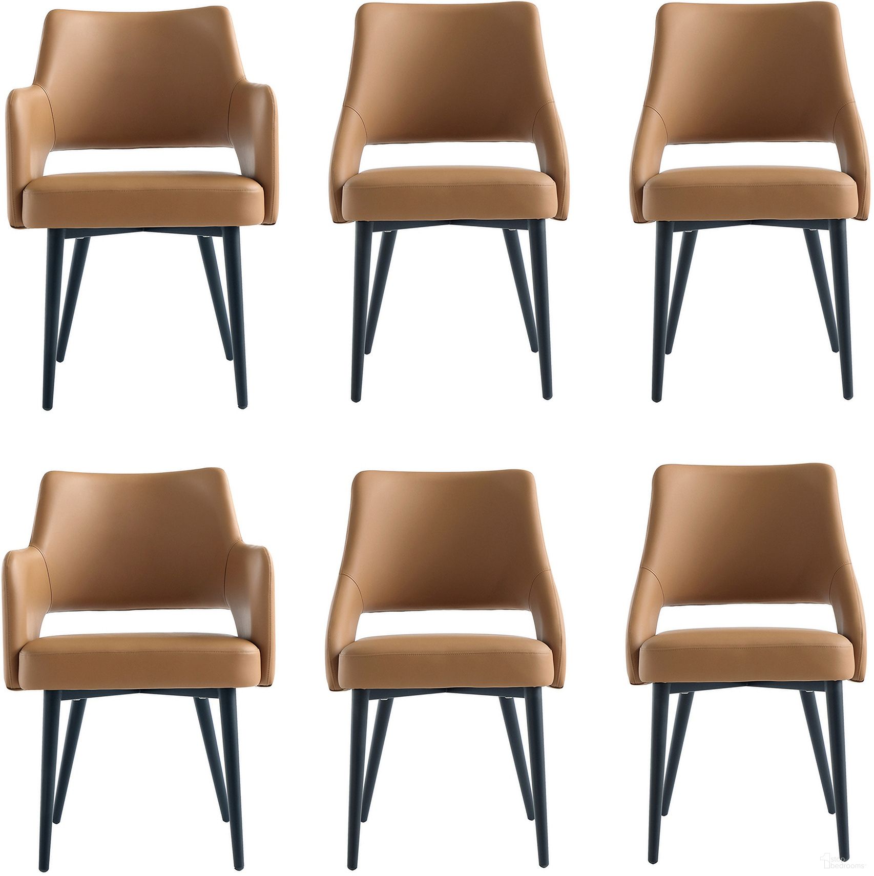 Tremont 6-Piece Dining Chair In Saddle