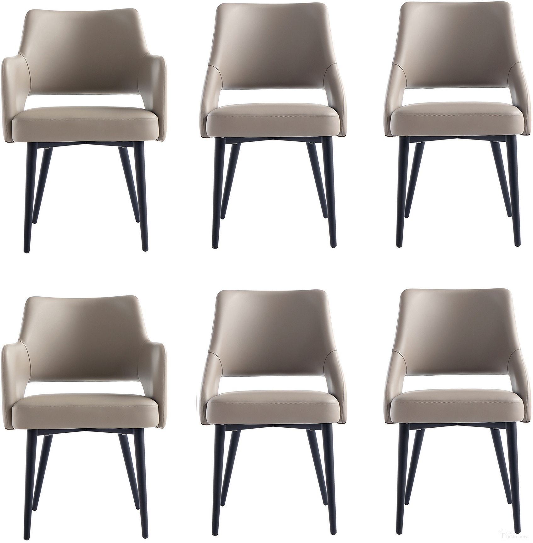 The appearance of Tremont 6-Piece Dining Chair In Taupe designed by Manhattan Comfort in the modern / contemporary interior design. This taupe piece of furniture was selected by 1StopBedrooms from Tremont Collection to add a touch of cosiness and style into your home. Sku: DC104AR-TP;DC104AR-TP;DC104-TP;DC104-TP;DC104-TP;DC104-TP. Material: Metal. Chair Type: Side Chair.