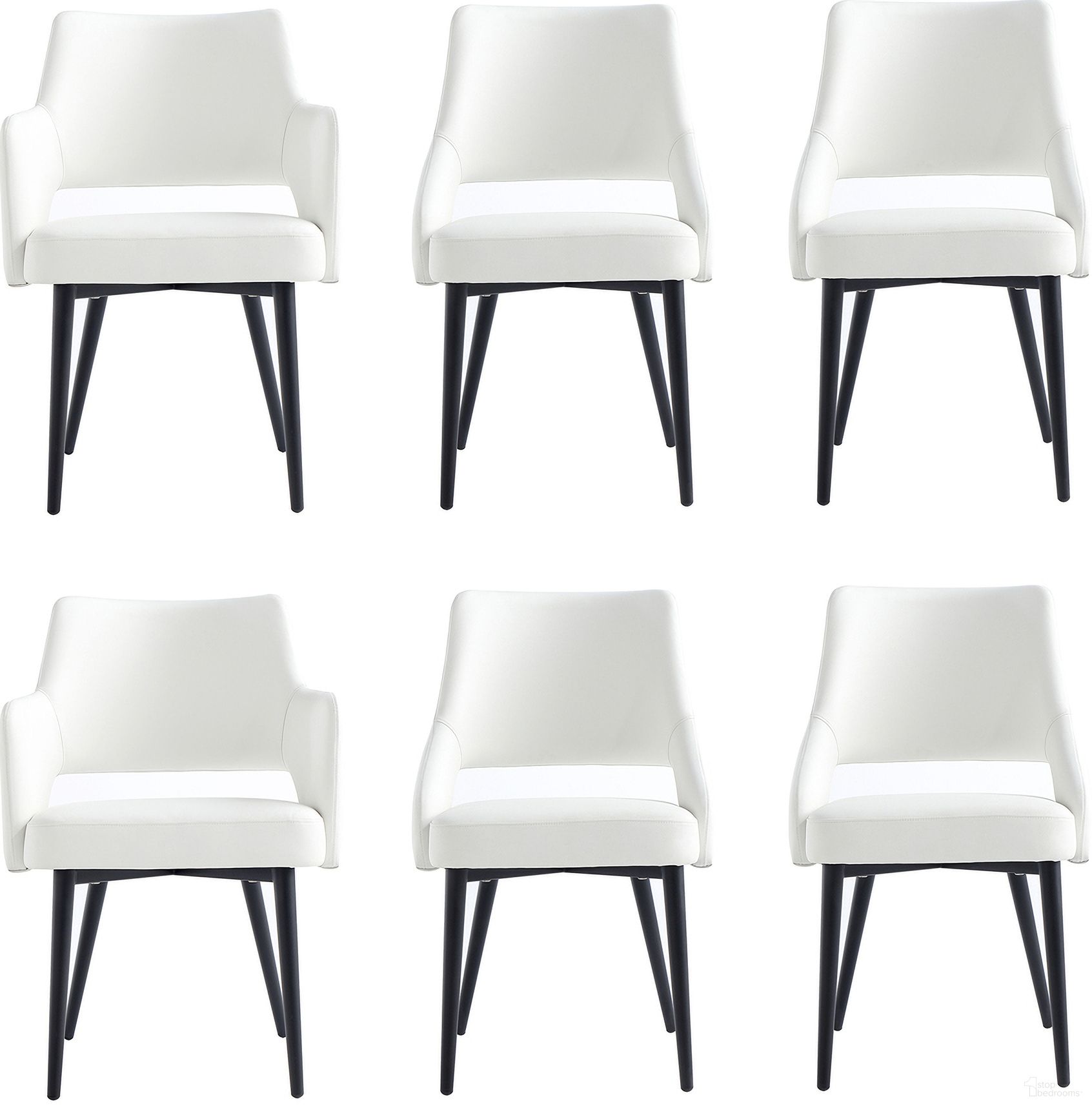 The appearance of Tremont 6-Piece Dining Chair In White designed by Manhattan Comfort in the modern / contemporary interior design. This white piece of furniture was selected by 1StopBedrooms from Tremont Collection to add a touch of cosiness and style into your home. Sku: DC104AR-WH;DC104AR-WH;DC104-WH;DC104-WH;DC104-WH;DC104-WH. Material: Metal. Chair Type: Side Chair.