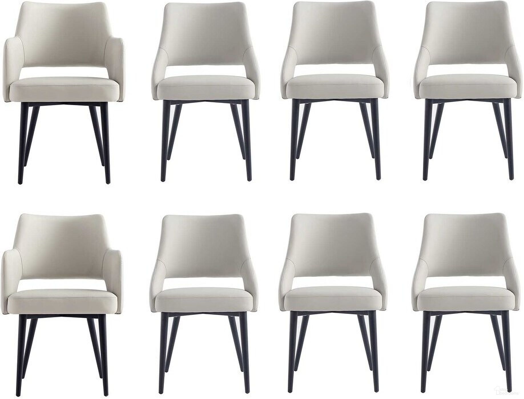 The appearance of Tremont 8-Piece Dining Chair In Stone designed by Manhattan Comfort in the modern / contemporary interior design. This stone piece of furniture  was selected by 1StopBedrooms from Tremont Collection to add a touch of cosiness and style into your home. Sku: DC104AR-ST;DC104AR-ST;DC104-ST;DC104-ST;DC104-ST;DC104-ST;DC104-ST;DC104-ST. Material: Metal. Chair Type: Side Chair.
