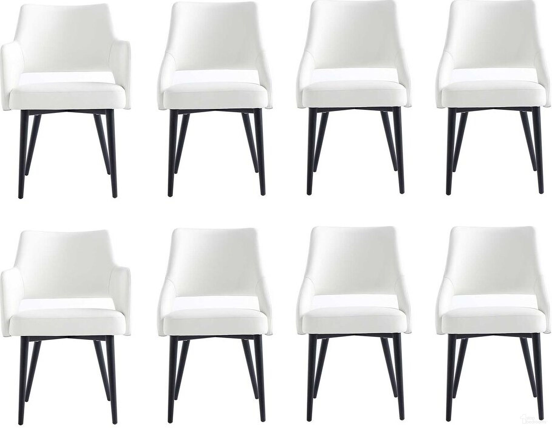 The appearance of Tremont 8-Piece Dining Chair In White designed by Manhattan Comfort in the modern / contemporary interior design. This white piece of furniture was selected by 1StopBedrooms from Tremont Collection to add a touch of cosiness and style into your home. Sku: DC104AR-WH;DC104AR-WH;DC104-WH;DC104-WH;DC104-WH;DC104-WH;DC104-WH;DC104-WH. Material: Metal. Chair Type: Side Chair.