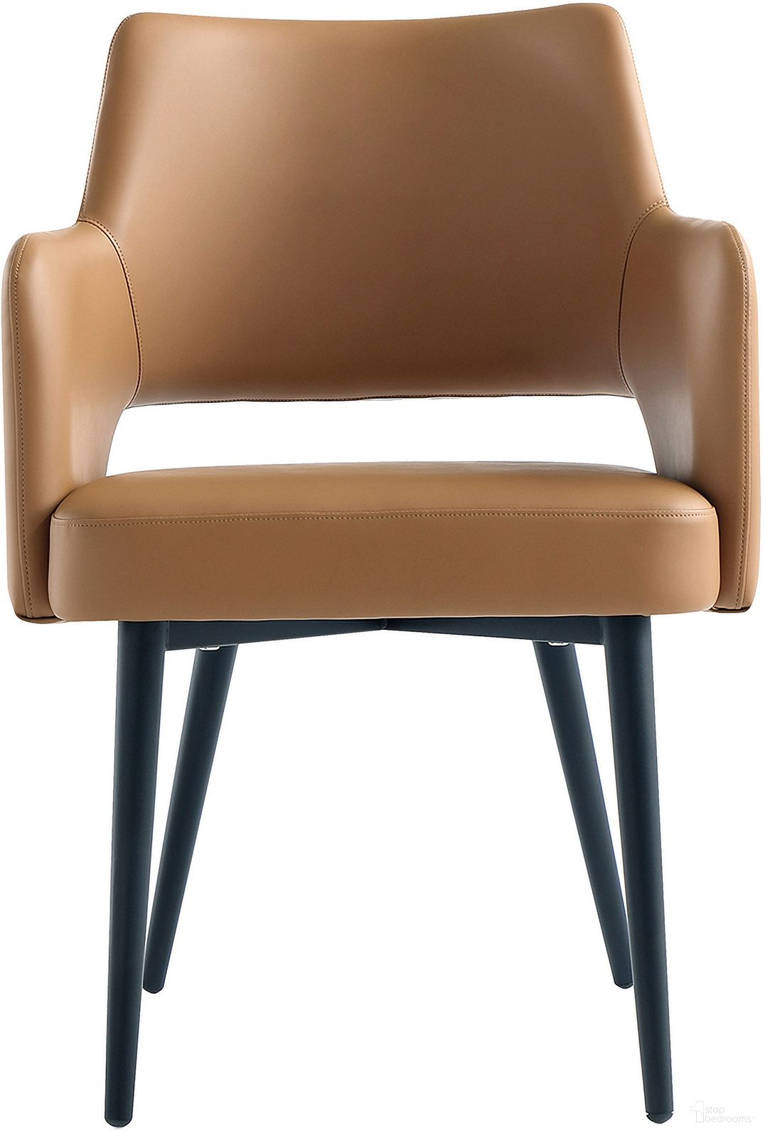 The appearance of Tremont Dining Arm Chair In Saddle designed by Manhattan Comfort in the modern / contemporary interior design. This saddle piece of furniture was selected by 1StopBedrooms from Tremont Collection to add a touch of cosiness and style into your home. Sku: DC104AR-SD. Material: Metal. Chair Type: Arm Chair.