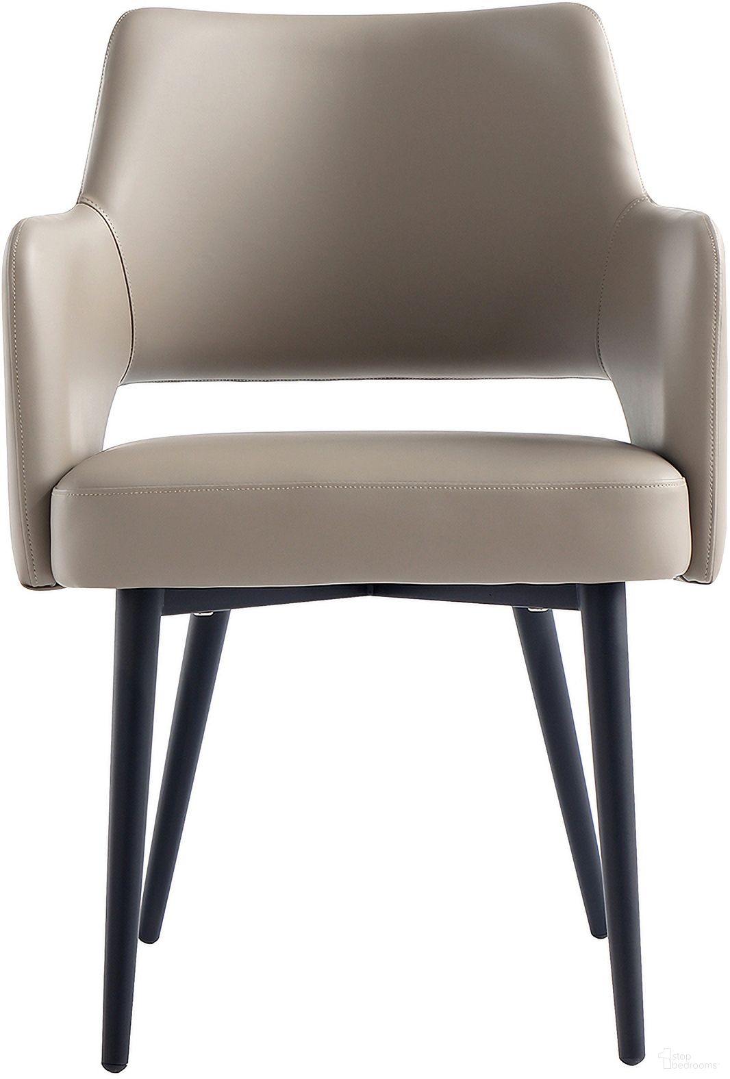 The appearance of Tremont Dining Arm Chair In Taupe designed by Manhattan Comfort in the modern / contemporary interior design. This taupe piece of furniture  was selected by 1StopBedrooms from Tremont Collection to add a touch of cosiness and style into your home. Sku: DC104AR-TP. Material: Metal. Chair Type: Arm Chair.
