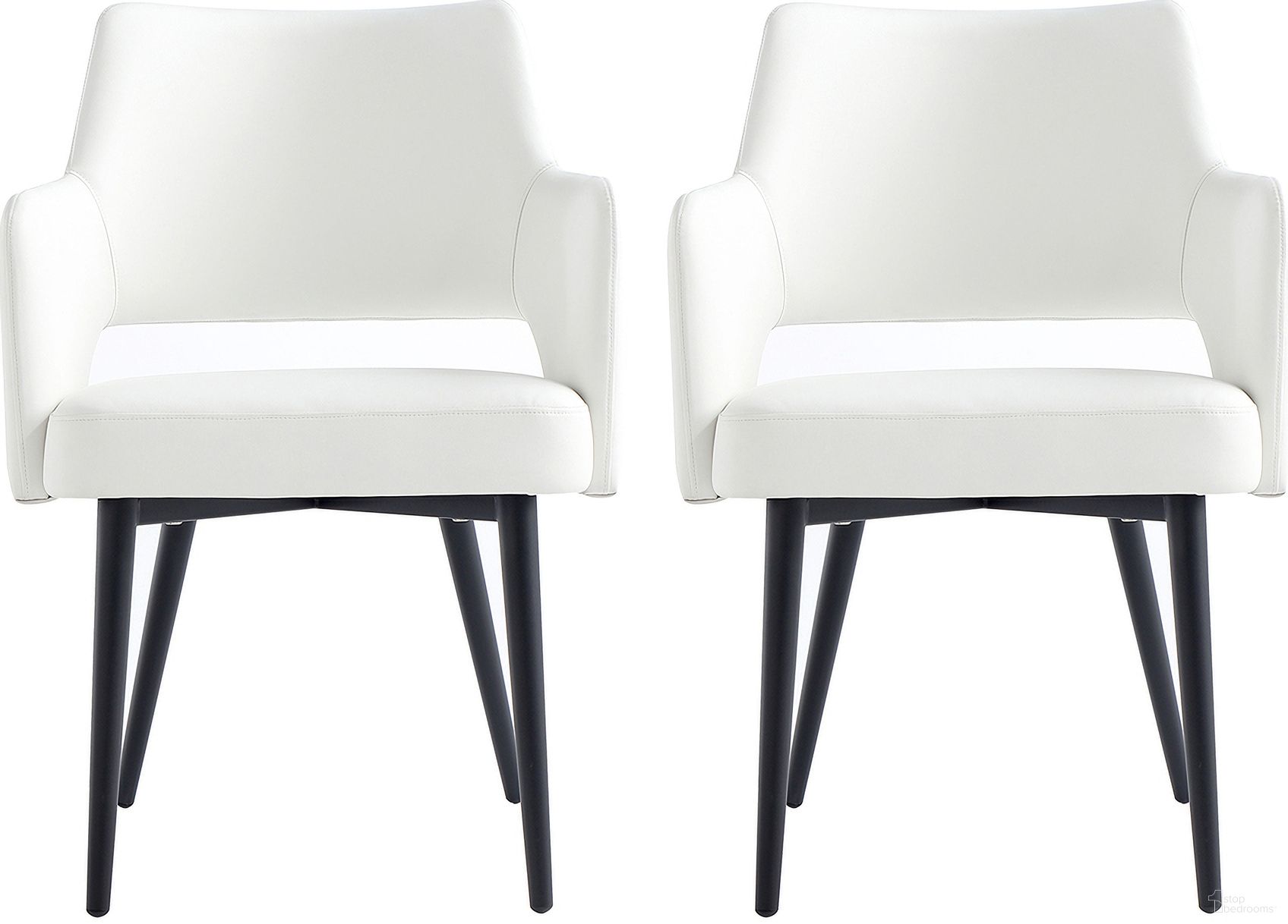The appearance of Tremont Dining Arm Chair Set of 2 In White designed by Manhattan Comfort in the modern / contemporary interior design. This white piece of furniture was selected by 1StopBedrooms from Tremont Collection to add a touch of cosiness and style into your home. Sku: DC104AR-WH;DC104AR-WH. Material: Metal. Chair Type: Arm Chair.