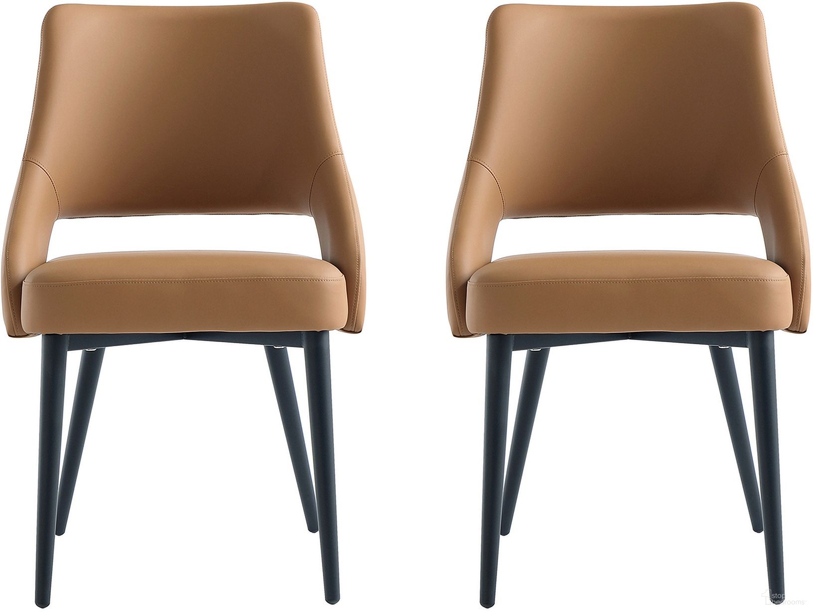 The appearance of Tremont Dining Chair Set of 2 In Saddle designed by Manhattan Comfort in the modern / contemporary interior design. This saddle piece of furniture was selected by 1StopBedrooms from Tremont Collection to add a touch of cosiness and style into your home. Sku: DC104-SD;DC104-SD. Material: Metal. Chair Type: Side Chair.