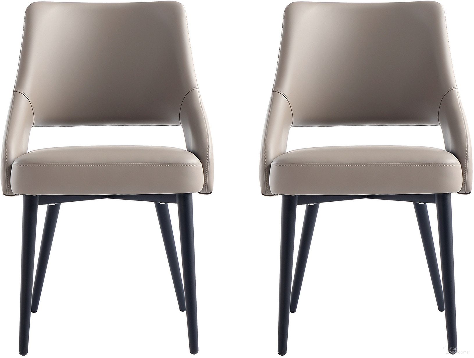 The appearance of Tremont Dining Chair Set of 2 In Taupe designed by Manhattan Comfort in the modern / contemporary interior design. This taupe piece of furniture  was selected by 1StopBedrooms from Tremont Collection to add a touch of cosiness and style into your home. Sku: DC104-TP;DC104-TP. Material: Metal. Chair Type: Side Chair.
