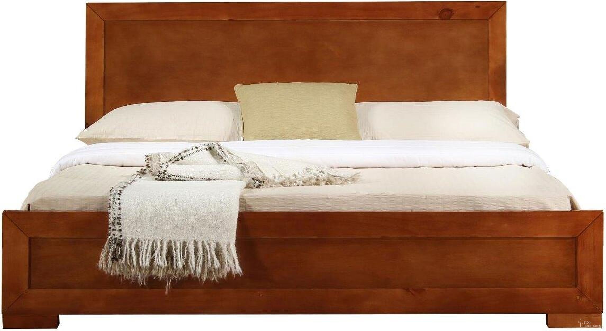 Trent Wooden Queen Platform Bed In Cherry by Camden Isle Furniture ...