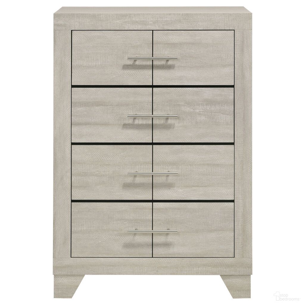 The appearance of Trenton 4-Drawer Bedroom Chest of Drawers In Rustic Cream designed by Coaster in the modern / contemporary interior design. This rustic cream piece of furniture was selected by 1StopBedrooms from Trenton Collection to add a touch of cosiness and style into your home. Sku: 225065. Material: Particle Board.