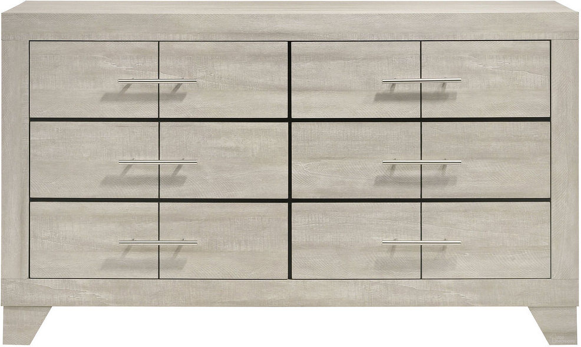 The appearance of Trenton 6-Drawer Bedroom Dresser In Rustic Cream designed by Coaster in the modern / contemporary interior design. This rustic cream piece of furniture was selected by 1StopBedrooms from Trenton Collection to add a touch of cosiness and style into your home. Sku: 225063. Material: Particle Board.