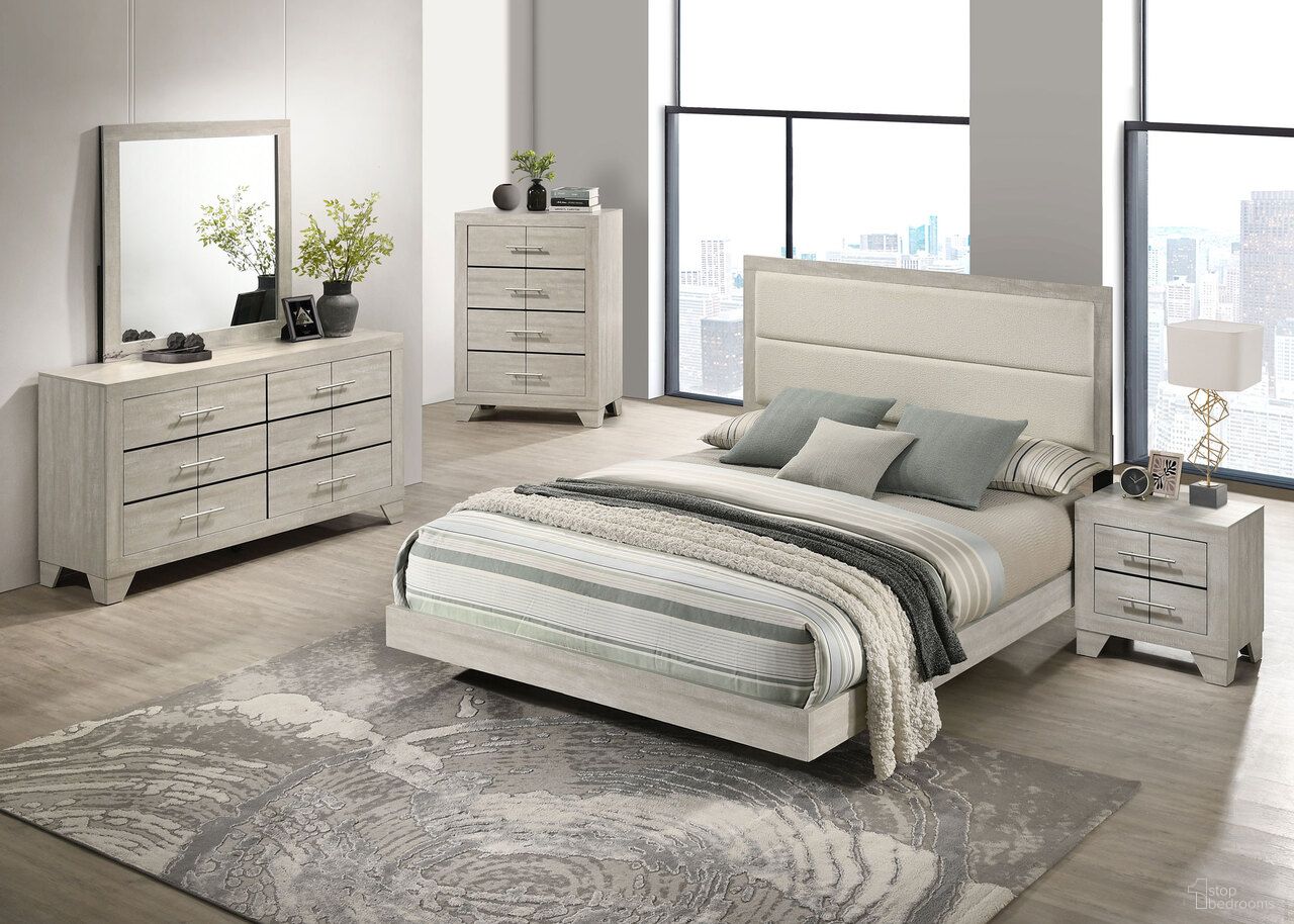 The appearance of Trenton Wood Panel Bedroom Set In Rustic Cream designed by Coaster in the modern / contemporary interior design. This rustic cream piece of furniture was selected by 1StopBedrooms from Trenton Collection to add a touch of cosiness and style into your home. Sku: 225061QB1;225061QB2;225062. Bed Size: King. Material: Engineered Wood.