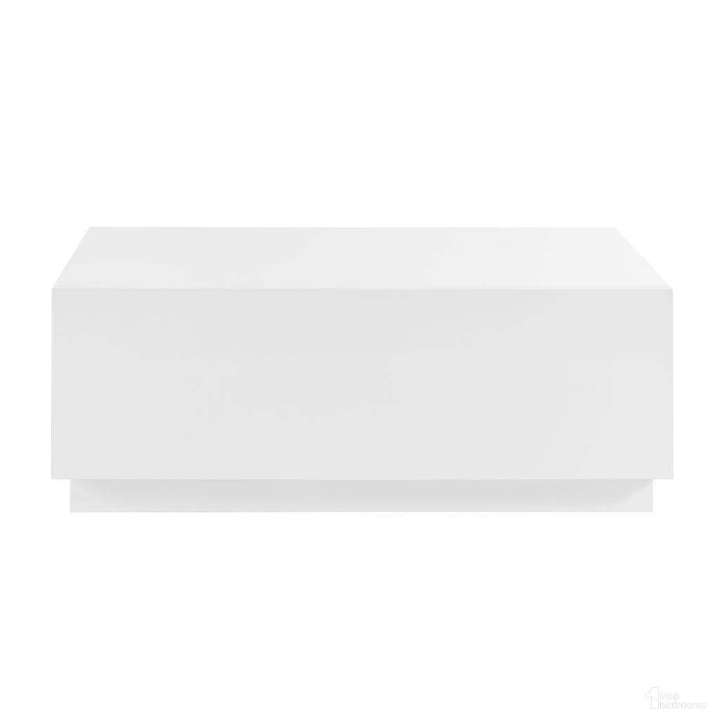 The appearance of Tresero 48 Inch Coffee Table In High Gloss White designed by Euro Style in the modern / contemporary interior design. This white high gloss piece of furniture  was selected by 1StopBedrooms from Tresero Collection to add a touch of cosiness and style into your home. Sku: 90651-WHT. Material: MDF.
